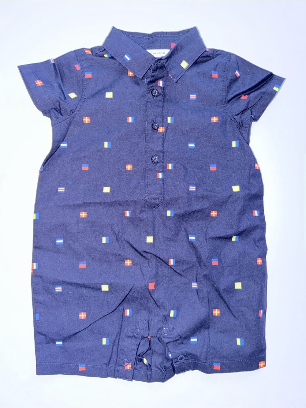 Janie and Jack Nautical Flags Romper